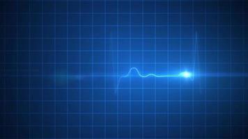 Animated blue EKG Display heart pulse medicine video