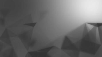 triángulos conectados abstractos sobre fondo gris brillante. concepto de tecnología video
