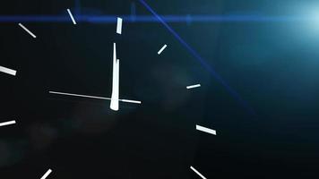 Uhr Countdown tickt Mitternacht 20 Sekunden mit schwarzem Hintergrund video