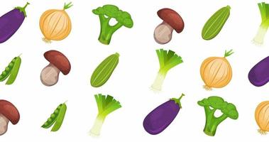 Motion Graphic With Vegetables Loopable Background video