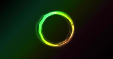 Abstract Neon Circles Spinning Animation video