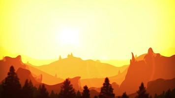 Summer Mountains Sunrise Background Clip video