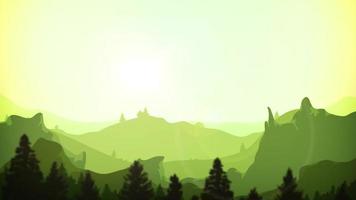 zomer bergen zonsopgang achtergrond clip video
