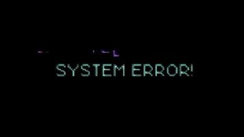 Computer Error Text Message Bad Glitch Effect video