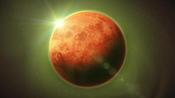 Venus Planet Inside Space Background