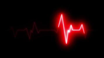 sinal de onda de pulsação do coração do scanner 4k video