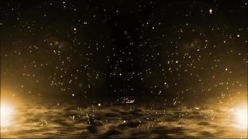 Abstract Golden Particles Raining Background video