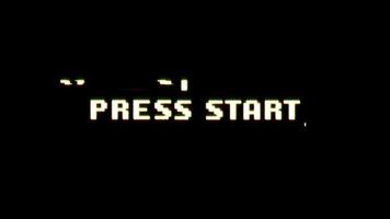 Press Start Game Ui Screen With Bad Glitch Effect video