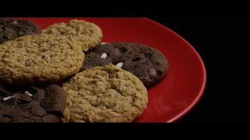 Cinematic, Rotating Shot of Cookies on a Plate - COOKIES 099 video