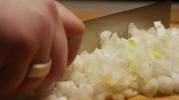 Chopping Onions for a homemade BBQ sauce - BBQ 065 video