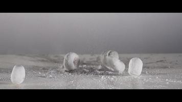 Falling Doughnuts with powdered sugar - DOUGHNUTS 004 video