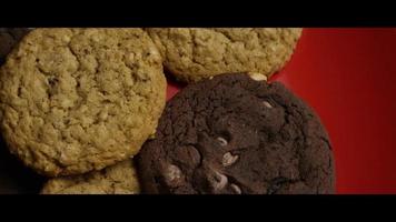Cinematic, Rotating Shot of Cookies on a Plate - COOKIES 082 video