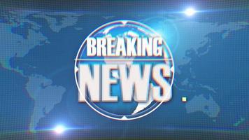 breaking news intro tv-uitzending op aardeachtergrond video