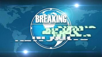 Breaking News Intro TV Broadcast On Earth Background