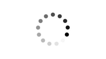 Simple Black And White Preloader With Dots Circle