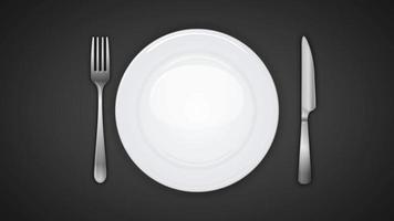 Abendesseneinladungshintergrund mit Tischset video