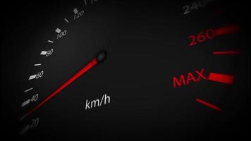 ciclo ad alta velocità del puntatore del tachimetro dell'automobile