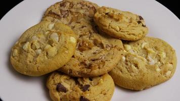 Cinematic, Rotating Shot of Cookies on a Plate - COOKIES 384 video