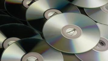 Rotating shot of compact discs - CDs 044 video