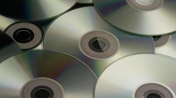 Rotating shot of compact discs - CDs 010 video
