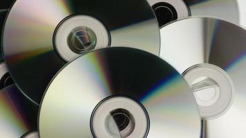 Rotating shot of compact discs - CDs 034 video