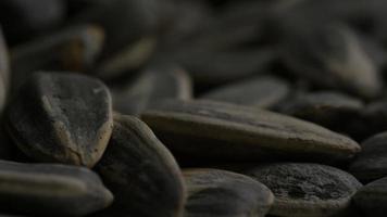 Cinematic, rotating shot of sunflower seeds on a white surface - SUNFLOWER SEEDS 023 video