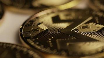 Rotating shot of Bitcoins (digital cryptocurrency) - BITCOIN MONERO 041 video