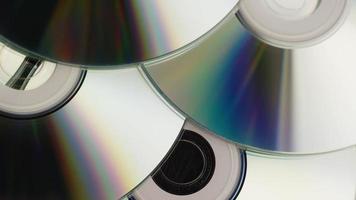 Rotating shot of compact discs - CDs 036 video