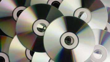 Rotating shot of compact discs - CDs 033 video