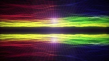 Abstract Wireframe Technology Landscape Scrolling Loop video