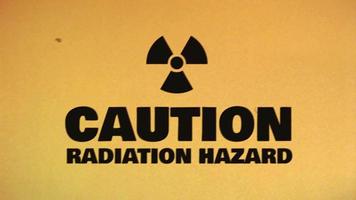 Caution Hazard Icon On Bad Old Film Tape video