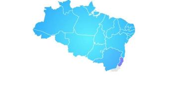 Brasilien Karte zeigt Intro von Staaten video