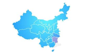 mappa della Cina che mostra un'introduzione per regioni video