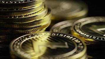 Rotating shot of Bitcoins (digital cryptocurrency) - BITCOIN LITECOIN 359 video