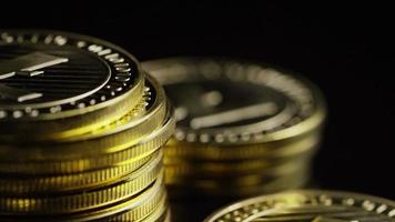Rotating shot of Bitcoins digital cryptocurrency - BITCOIN LITECOIN 363 video