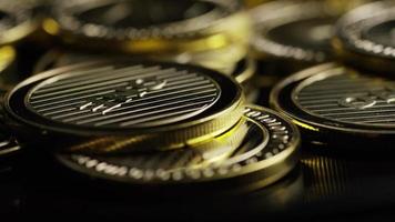 Rotating shot of Bitcoins digital cryptocurrency - BITCOIN LITECOIN 332 video