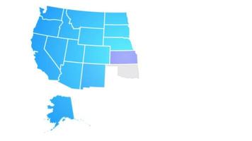 USA-Karte mit Intro nach Bundesstaaten video