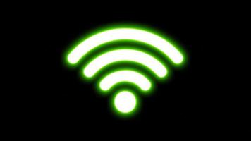 Wireless Internet Signal Icon Glowing video