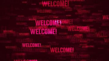 Welcome Message Background Loop in Red text video