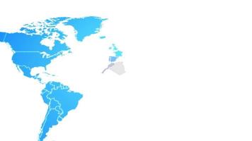 World Map Showing Up Intro By Countries
