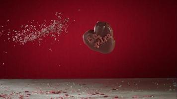 Doughnuts falling and bouncing in ultra slow motion 1,500 fps on a reflective surface - DOUGHNUTS PHANTOM 032 video