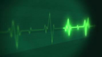 signal d'onde de pulsation cardiaque médicale video