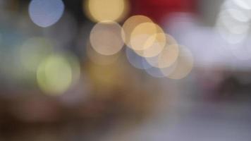 Colored Bokeh of light from shopping mall blurred background video