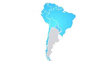 South America Map Showing Up Intro By States video