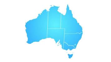 australien karta som visar intro efter regioner video