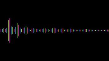 fundo de áudio de espectro de equalizador de forma de onda digital video