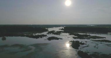 Aerial view of a lake in Thailand video