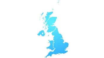 mapa do Reino Unido mostrando introdução com regiões