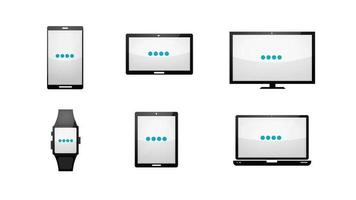 Mehrere Geräte laden Technologie-Symbole video