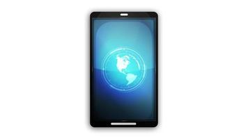 Earth HUD Animation On Smartphone Device